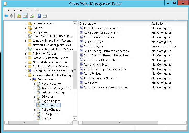 Group Policy Management Editor